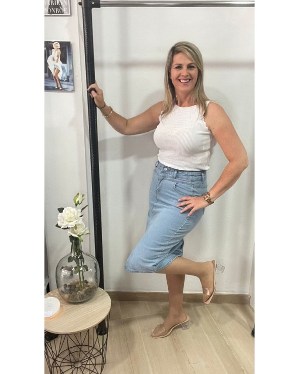 576 Azul Falda Jeans