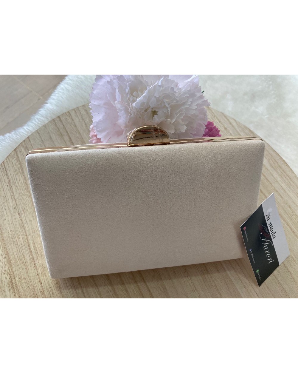 685 Beige Bolso Clutch