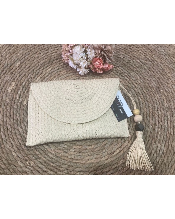 926 Beige Bolso Mimbre